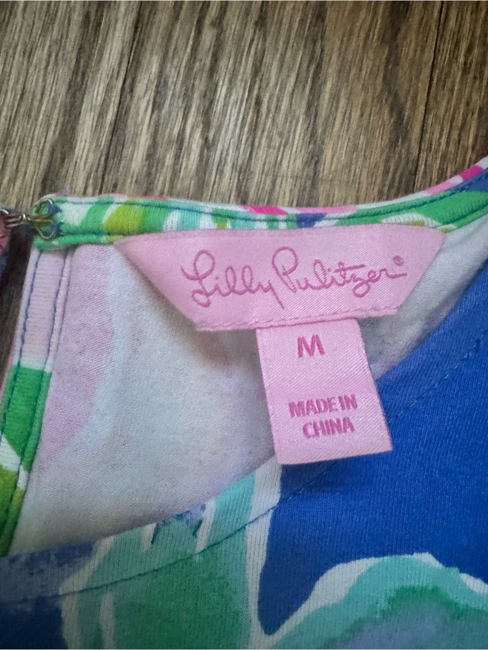 Women’s Lilly Pulitzer Esmeralda Bright Floral Ruffle Dress - Blue & Pink - Picture 4 of 5